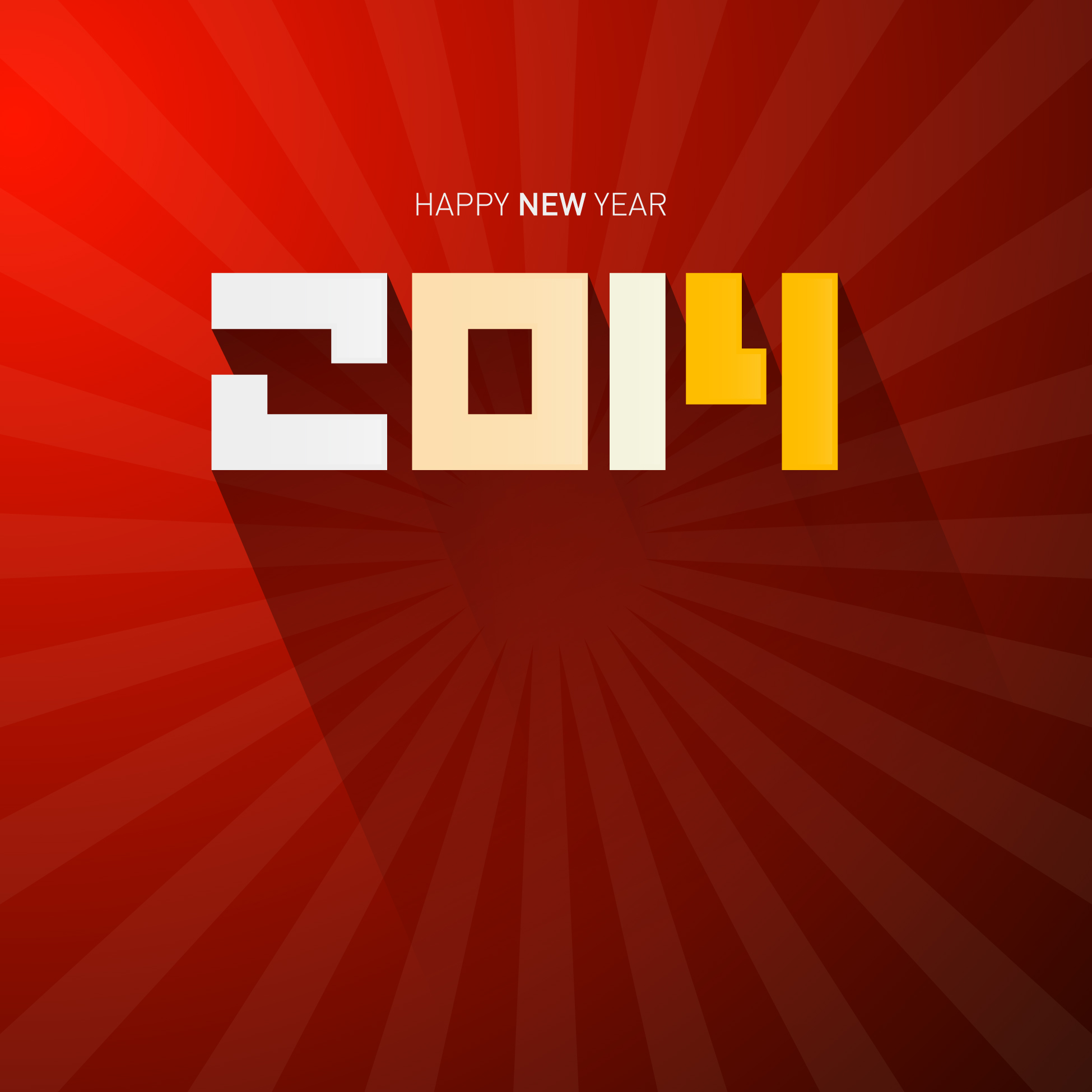 Creative 2014 New Year design background set 04