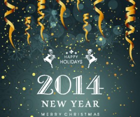 2014 New Year holiday vector background 02