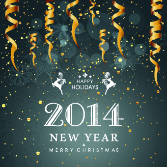 2014 New Year holiday vector background 02