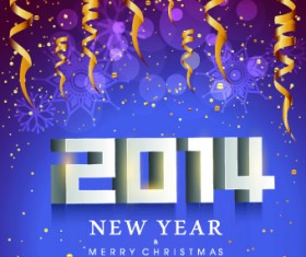2014 New Year holiday vector background 03