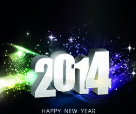 2014 New Year holiday vector background 04