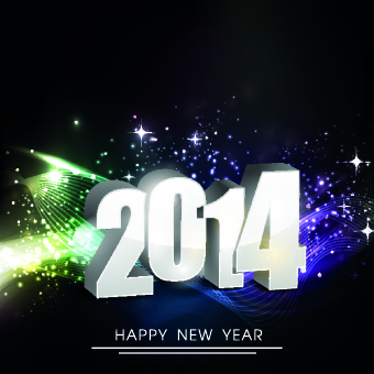 2014 New Year holiday vector background 04