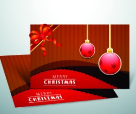 2014 New Year with christmas vector cards 01