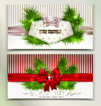 2014 christmas pine needles with bow cards 01