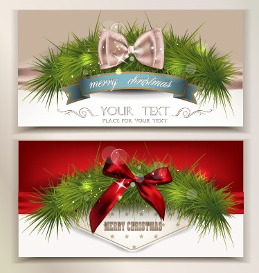 2014 christmas pine needles with bow cards 02