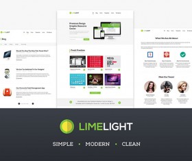 White style website template psd material