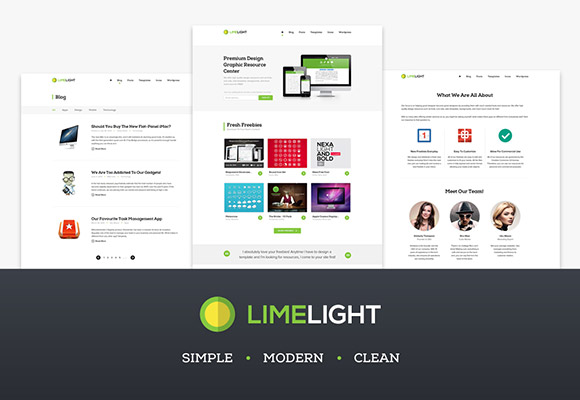 White style website template psd material