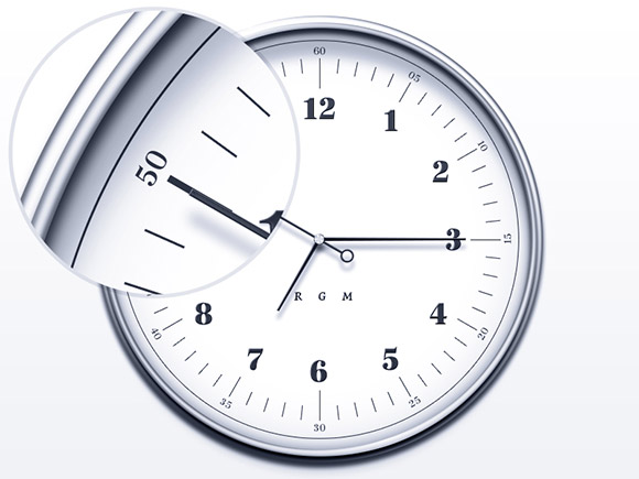 Simple Clock PSD graphics