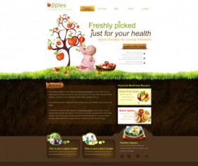 Gourmet Website PSD template layered material
