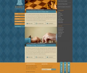 Chess website psd template