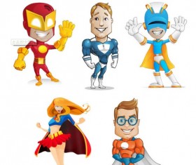 Cartoon superhero psd graphics