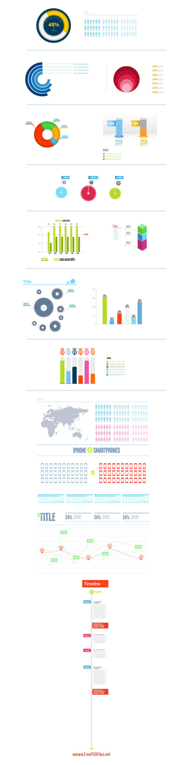 Business infographics psd material 01