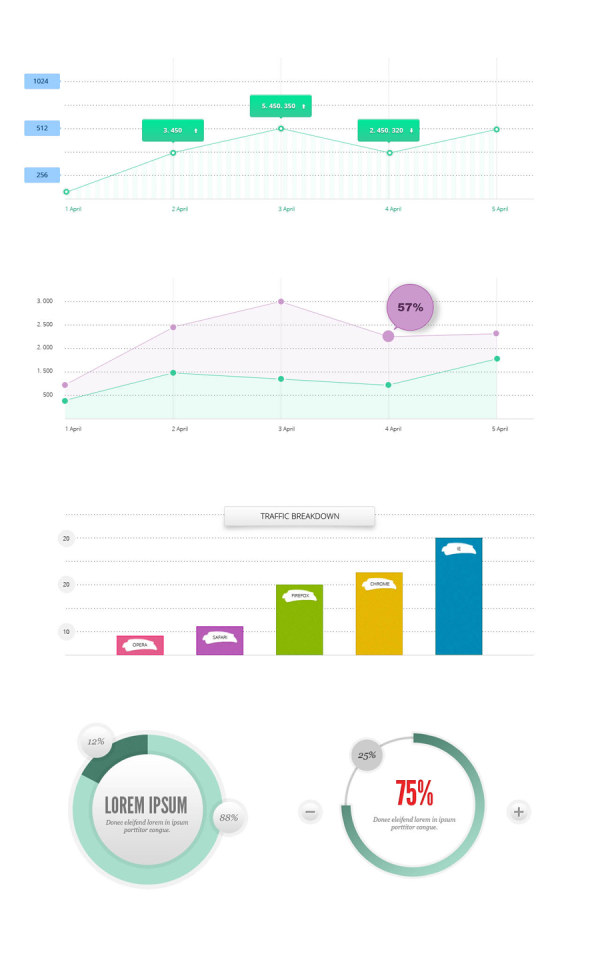 Business infographics psd material 02