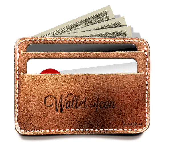 Wallet icon psd graphic