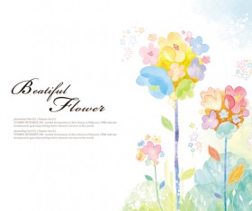 Beatiful flower background psd graphics 02