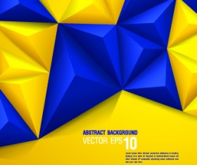 Colored 3D shapes background vector 02