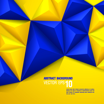 Colored 3D shapes background vector 02