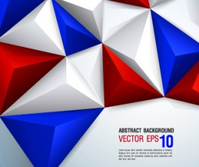 Colored 3D shapes background vector 03