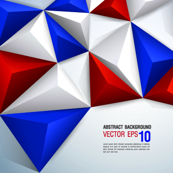 Colored 3D shapes background vector 03