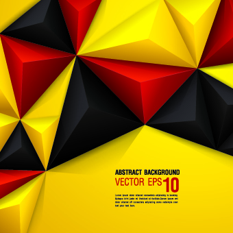 Colored 3D shapes background vector 04