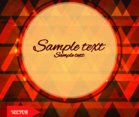 Abstract tangram with frame background vector 02