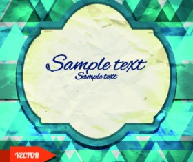 Abstract tangram with frame background vector 03