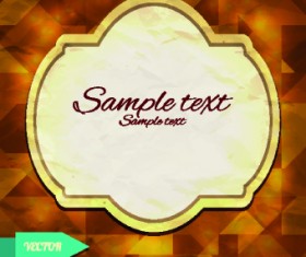 Abstract tangram with frame background vector 05