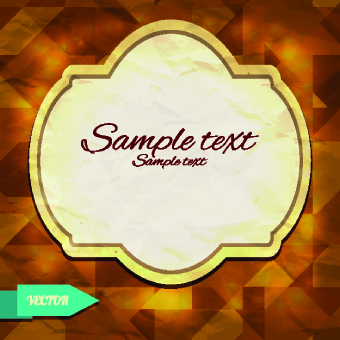Abstract tangram with frame background vector 05