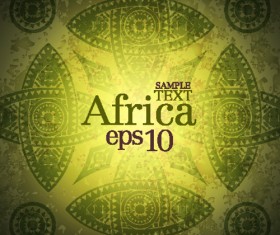 African style elements background vector set 01