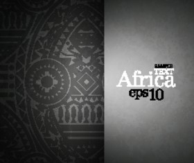 African style elements background vector set 02