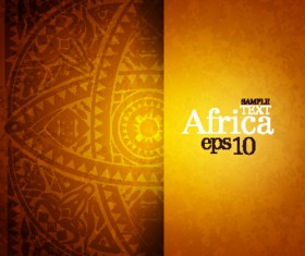 African style elements background vector set 03