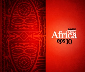 African style elements background vector set 04