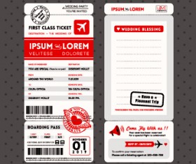 Aircraft Ticket design vector set 02