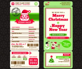 Aircraft Ticket design vector set 03