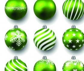 Beautiful Christmas balls caretive design vector 02