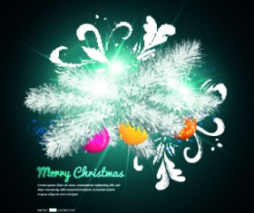 Beautiful Christmas baubles elements vector backgound 01