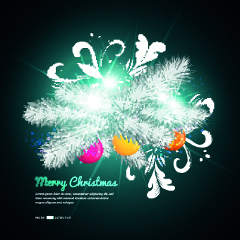 Beautiful Christmas baubles elements vector backgound 01