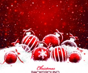 Beautiful Christmas red background vector