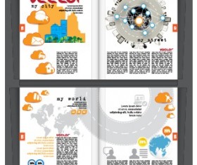 Vector cover of brochure and magazine design 01