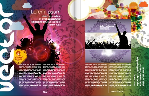 Vector cover of brochure and magazine design 02