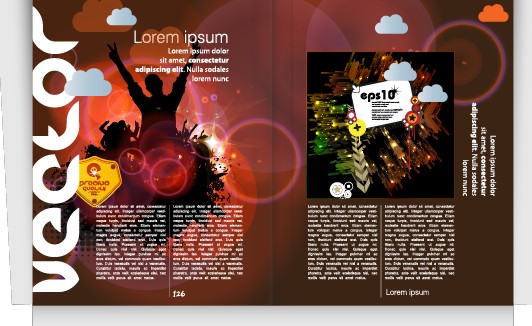 Vector cover of brochure and magazine design 03