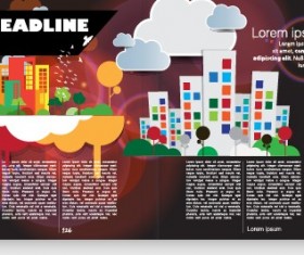 Vector cover of brochure and magazine design 04