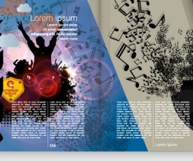Vector cover of brochure and magazine design 05
