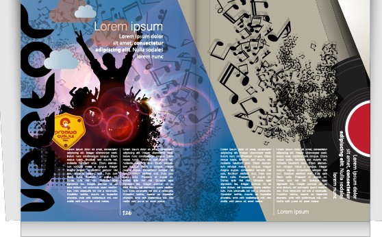 Vector cover of brochure and magazine design 05