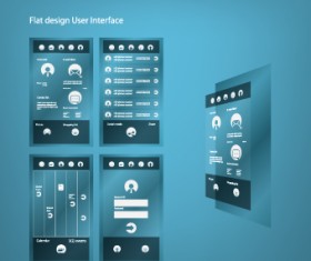 Business style flat user interface vector