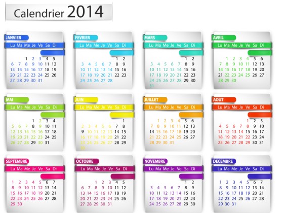 Calendar 2014 vector huge collection 102