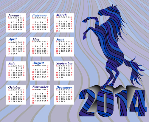 Calendar 2014 vector huge collection 105