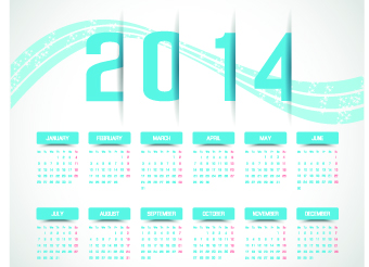Calendar 2014 vector huge collection 111