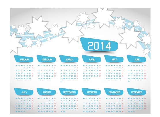 Calendar 2014 vector huge collection 112