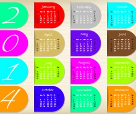 Calendar 2014 vector huge collection 114